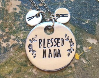 Blessed Nana - Hand Stamped Necklace