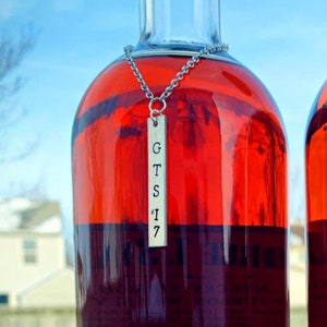 Custom Hand Stamped Decanter Tag - Aluminum Bar