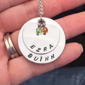 The Lillie Necklace - 2 Tier Hand Stamped Brag Necklace - Large