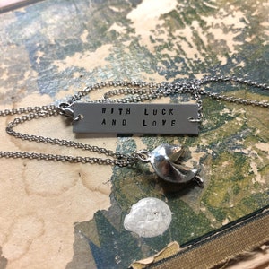 The Rosalie Necklace Pewter Fortune Cookie Necklace image 7