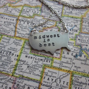 The Wilma Necklace Midwest Love Pendant Necklace or Key Chain image 1