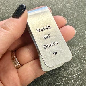 Watch for Deer Metal Visor Clip