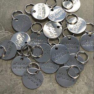 The Genevieve Key Chain - Custom Coordinates Key Chain
