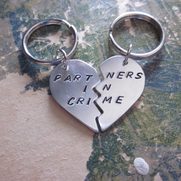 The Jeanette Key Chain - Custom Broken Heart Key Chain Set