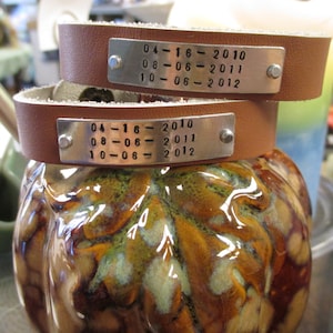 The Max Cuff - Custom Message Hand Stamped Leather Cuff Bracelet