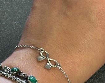 Metal Bow Dainty Chain Bracelet