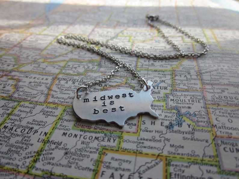 The Wilma Necklace Midwest Love Pendant Necklace or Key Chain image 2