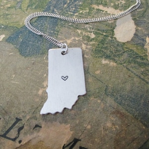 The Edith Necklace - Indiana Love Pendant Necklace or Key Chain