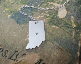 The Edith Necklace - Indiana Love Pendant Necklace or Key Chain