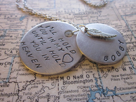 Etsy stamped deals necklace