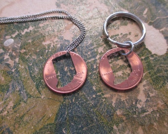 The Marion - Indiana Cut Out Penny Necklace OR Key Chain