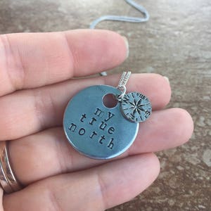 My True North Metal Hand Stamped Necklace image 2