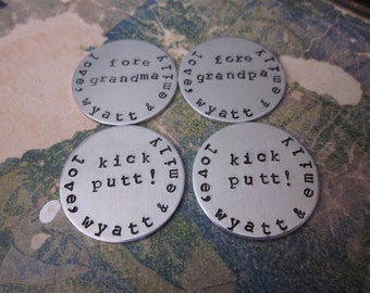 The Marvin Marker - Custom Handstamped Golf Ball Marker