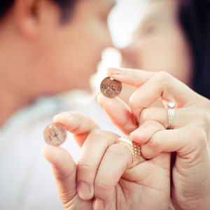 Custom Wedding Pennies - Set of 2 - Featured in Etsy Finds
