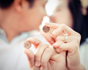 Custom Wedding Pennies - Set of 2 - Featured in Etsy Finds