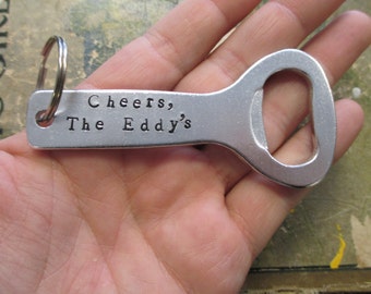 The Ian Bottle Opener - Custom Hand Stamped Bottle Opener