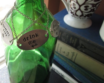 Custom Hand Stamped Wine Bottle Tag - Small