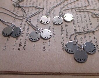 The Tracie Necklace - Tiny Disc Name Necklace