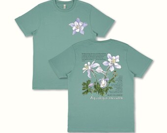 Blue Columbine Shirt – Colorado Wildflower Organic Tee