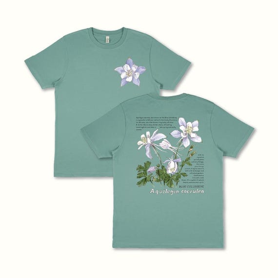 Blue Columbine Shirt – Colorado Wildflower Organic Tee