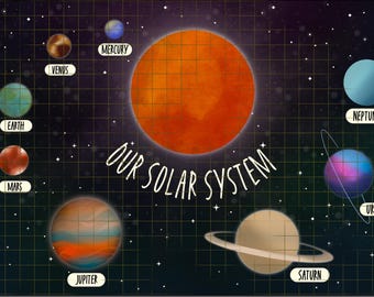 25% OFF Our Solar System | Digital Educational Download | Printable | Digital Art | Science Learning