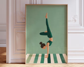 Contemporary Yoga Pose Poster, Meditative Spiritual Print, Wellness Meditation Art, Chakra Balancing Prints