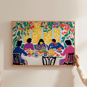 Arte culinaria di Henri Matisse, poster minimalisti per cene, stampe per tavoli da pranzo in cucina, stampe astratte per buongustai, poster per il Ringraziamento
