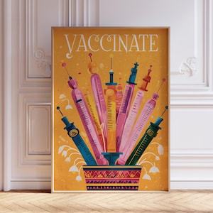 Spruta medicinsk skolkonst, sjuksköterskeinjektionstryck, Botox hudklinik affischer, vaccinationssjukhusverktygsdekor, vaccinväggskylt för läkare