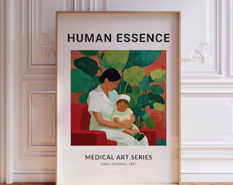 小児科看護師の印刷可能なアート、看護医療ポスター、現代のヘルスケアプリント、病院クリニックオフィスポスター、医師待合室の装飾
