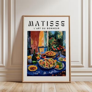 Mexikanische Tacos Wandkunst, Mexiko Taco Poster Malerei, Matisse Essen Abendessen Drucke, Feinschmecker Kulinarische Küche Poster, Kochen Esszimmer Druck