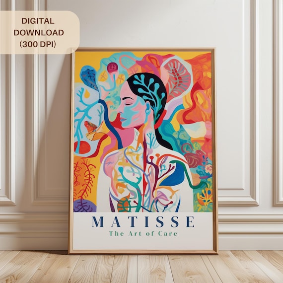 Female Anatomy Poster, Matisse Medical Science Art, Human Body Organ Posters, Muscular System Print, Healthcare Nurse Wall Decor