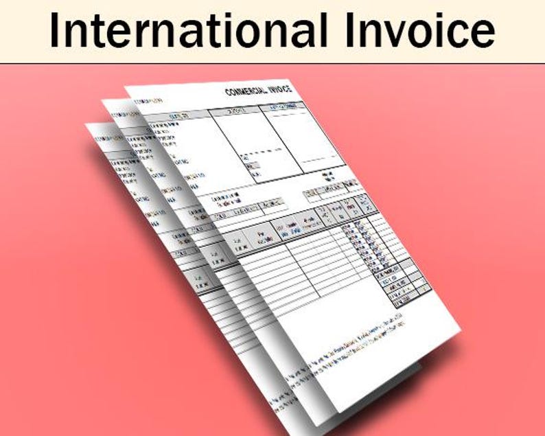 International Invoice Template Excel/spreadsheets Etsy International Invoice Template Excel/spreadsheets Etsy