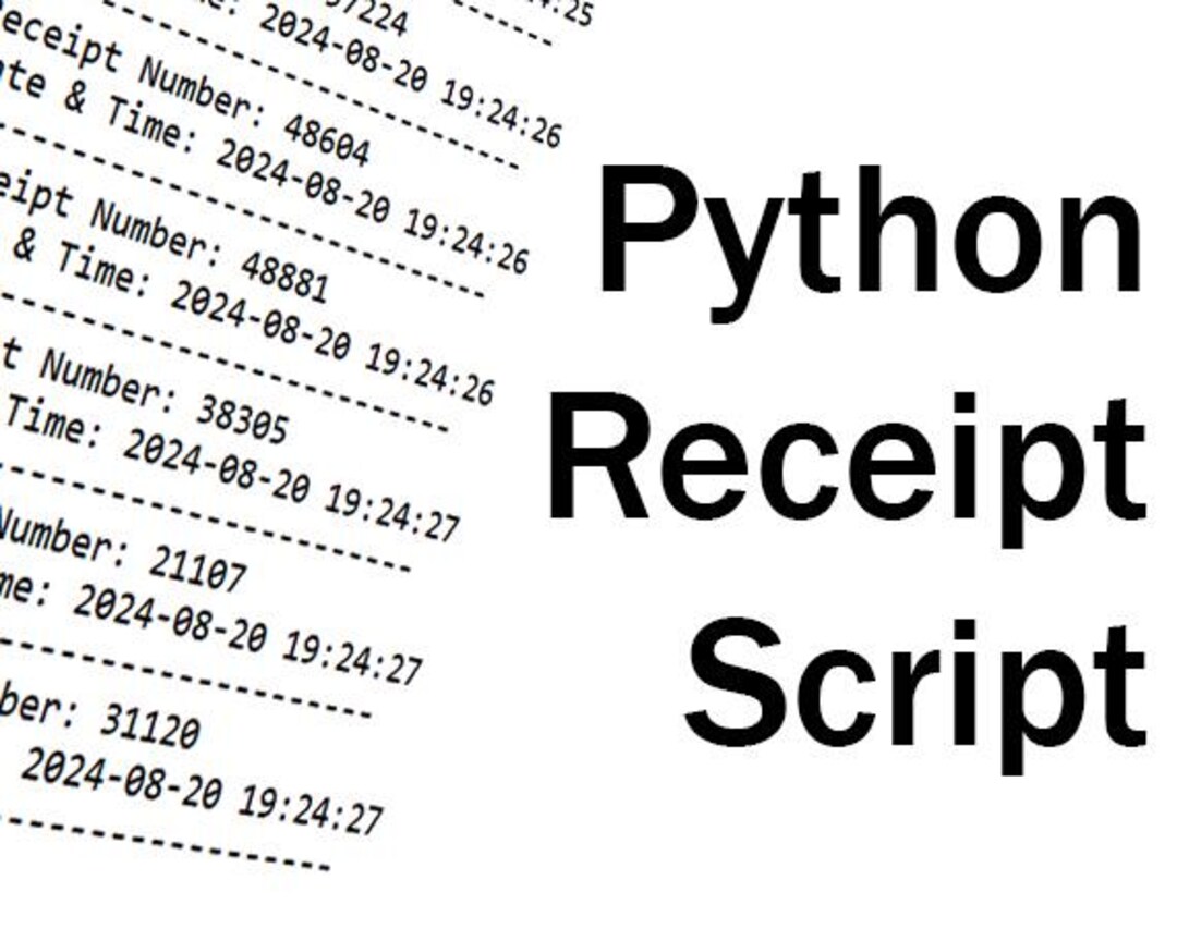 Python Receipt Script Template - Etsy