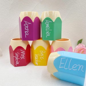 Porta-lápis personalizado para professor, porta-lápis para mesa, presente de volta às aulas, organizador de mesa personalizado, porta-cartão-presente, presente para professor