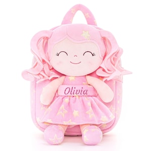 Personalized Kids Backpack with Detachable Doll: Custom Toddler School Bag