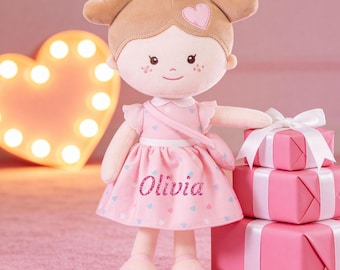 Poupée personnalisée avec prénom Cadeau pour la Saint-Valentin Anniversaire Baby shower souvenir