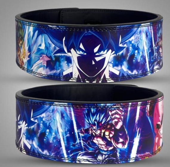 Super saiyan Anime Leather Lifting Belt: Powerlifting Gear Custom Gym Lifting
