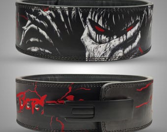 Cintura da sollevamento pesi Berserk Anime: supporto lombare in pelle personalizzato per la palestra