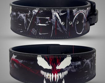 Venom Weightlifting Belt | Anime Gym Belt For Powerlifting | 4inch lever Belt For Squat & Deadlift (10mm/13mm)