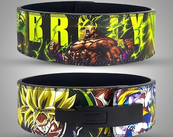 Broly Anime Lever Belt: Dragon Ball Z Genuine Leather Gym Belt
