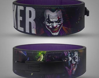 Joker Weightlifting Belt: Custom Anime Powerlifting Belt | Leather Gym Back Support (10mm)