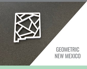 New Mexico Geometric State Outline for Glowforge Laser Cut Files svg, png, pdf, dxf, eps