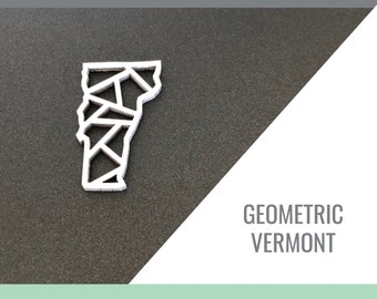 Vermont Geometric State Outline for Glowforge Laser Cut Files svg, png, pdf, dxf, eps