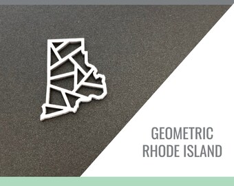Rhode Island Geometric State Outline for Glowforge Laser Cut Files svg, png, pdf, dxf, eps