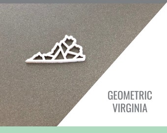 Virginia Geometric State Outline for Glowforge Laser Cut Files svg, png, pdf, dxf, eps