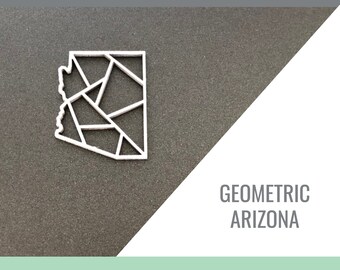 Arizona State Geometric State Outline for Glowforge Laser Cut Files svg, png, pdf, dxf, eps