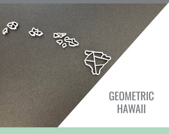 Hawaii Geometric State Outline for Glowforge Laser Cut Files svg, png, pdf, dxf, eps