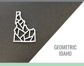 Idaho Geometric State Outline for Glowforge Laser Cut Files svg, png, pdf, dxf, eps