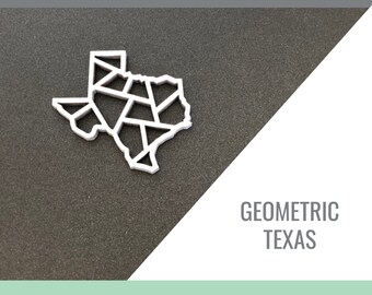 Texas Geometric State Outline for Glowforge Laser Cut Files svg, png, pdf, dxf, eps