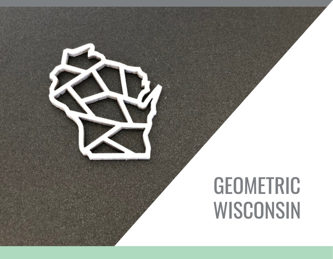 Wisconsin Geometric State Outline for Glowforge Laser Cut Files Svg ...